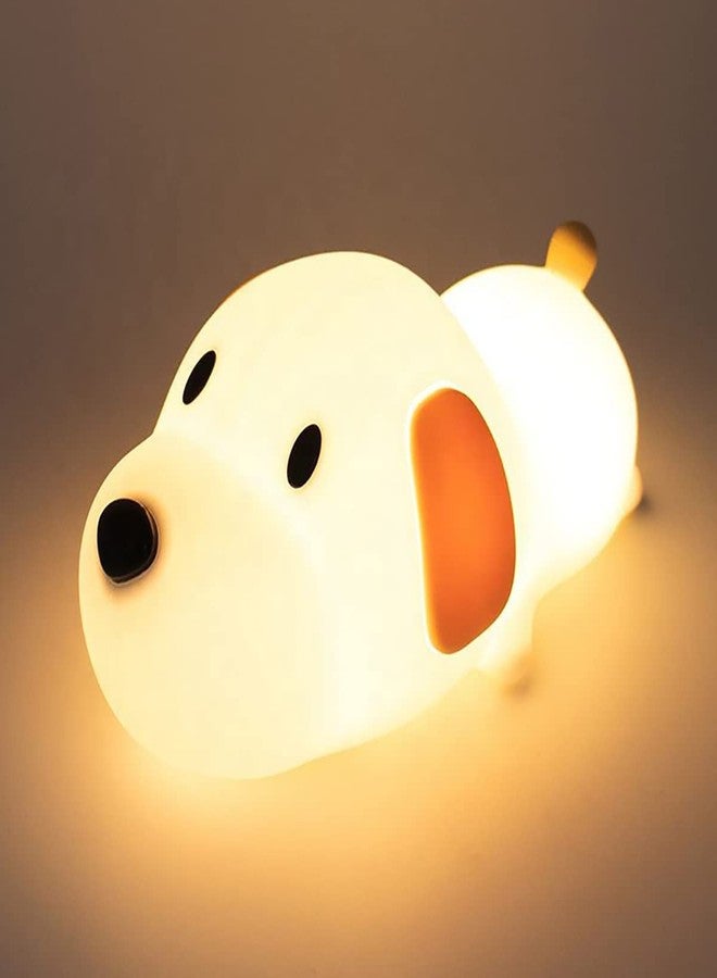 LITVERSE Puppy Night Light for Kids - Soft Silicone Animal Lamp with Rechargeable and Touch Control, Cute Squishy Bedside Lamp for Baby Room & Gifts (Multi Color) - Image 1